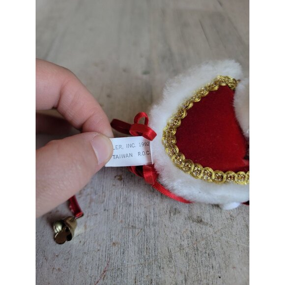 Kurt Adler Santa Claus face jester stick ornament Xmas mistletoe unique vintage - Picture 8 of 9